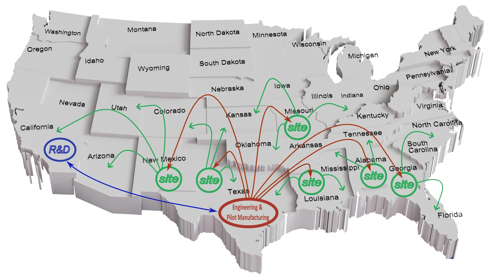 Geographic deployment across the United States