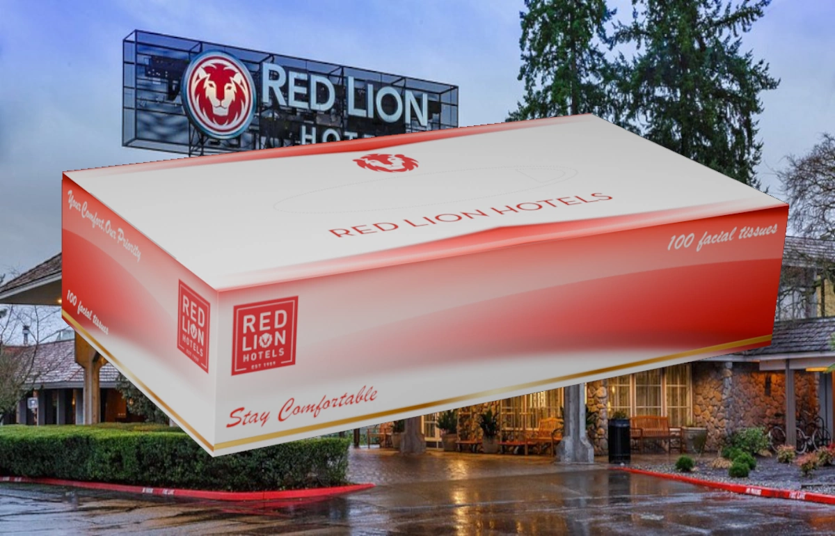 Private Label Tissues for Red Lion Hotels